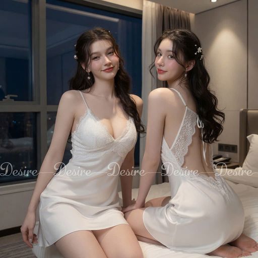 Desire Store, Váy ngủ lụa cao cấp phối ren cut out lưng gợi cảm có mút ngực Hàng cao cấp DESIRE 2621 (Premium Silk Lace Cut Out Back Nightdress with Built In Cups Sexy Lingerie DESIRE 2621) - 220.000 ₫