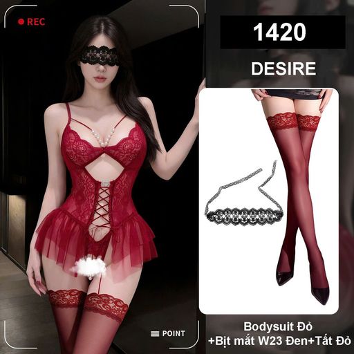 Tùy chọn Màu sắc: Váy đỏ +Tất T-03+ Bịt mắtw23