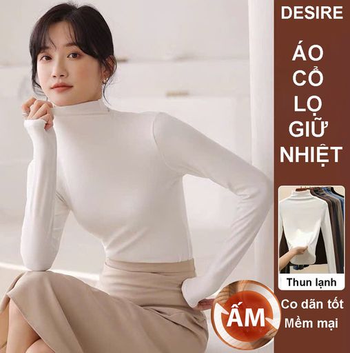 Desire Store, Áo thun dài tay cổ lọ chất thun cotton lạnh phong cách thu đông 2023 AN-02 - 120.000 ₫