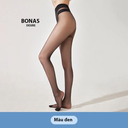 Tất quần mỏng mịn chống tia UV mùa hè chính hãng BONAS màu da đen DS1081 Màu đen - Available variant