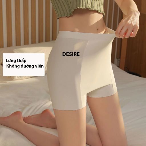 Quần Đùi Mặc Váy Có Vạt Chống lộ chất SU LỤA Không đường viền Thoáng Mát Quần bảo hộ DESIRE QL-027 Trắng lưng thấp M - Available variant