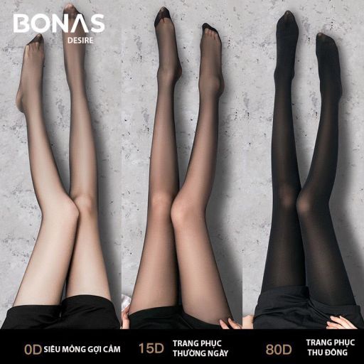Desire Store, Quần tất BONAS CHÍNH HÃNG màu đen da 0D 15D 80D 200D siêu mỏng tự nhiên thon gọn chân chống tĩnh điện T-006 - 72.000 ₫
