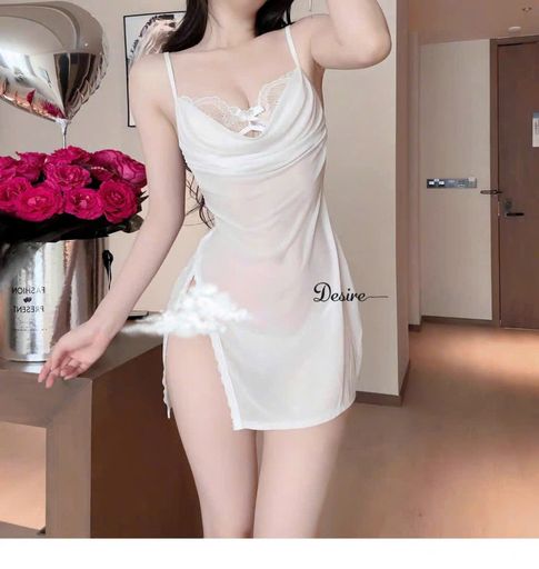 Desire Store, Váy ngủ lưới phối ren xẻ tà kèm quần chip DESIRE VN-8950-1 - 190.000 ₫