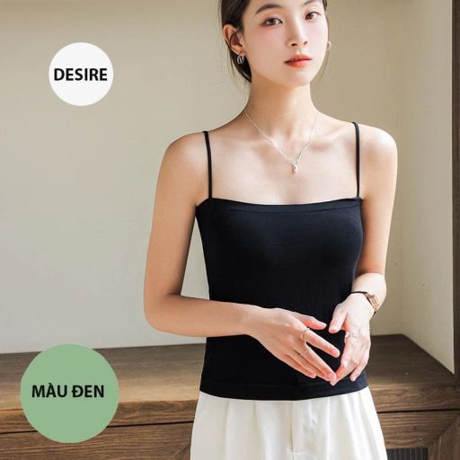 Áo lót Bra ống quây ngang hai dây có mút ngực thun cotton mềm mịn thấm mồ hôi AN-011 ĐEN M - Available variant