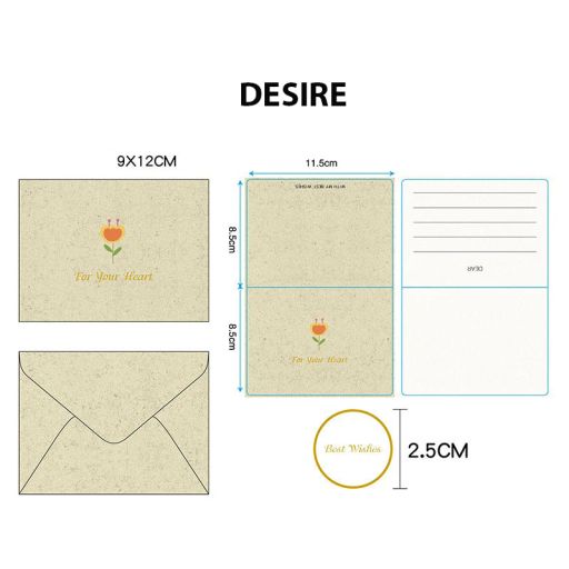 Thiệp kraft cao cấp tranh sơn dầu cao cấp (Bộ 1 thiệp 1 bì) chúc mừng sinh nhật, cảm ơn Hoạ tiết Kraft - Available variant