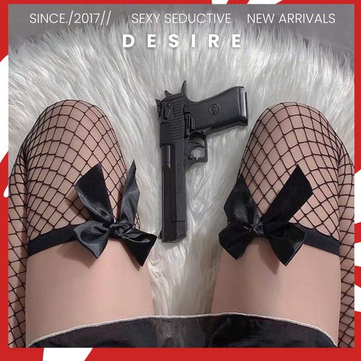 Desire Store, Tất lưới nữ ren nơ dài trên gối phong cách gợi cảm sexy DESIRE T-012 - 50.000 ₫