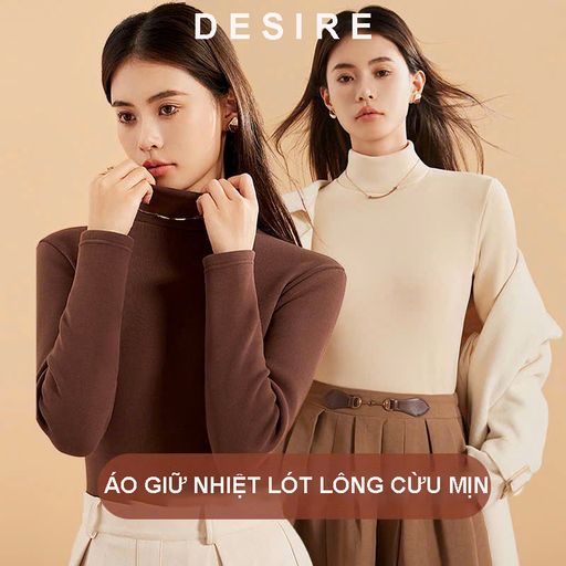 Desire Store, Áo cổ lọ giữ nhiệt mùa đông Dày lót Lông Cừu mềm mịn DESIRE K-801 - 350.000 ₫