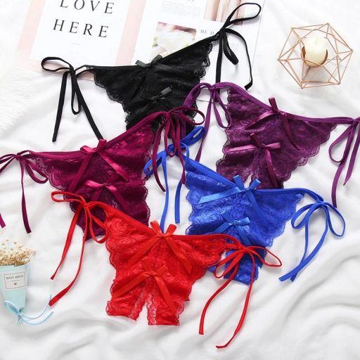 Quần lót ren cột dây chất mềm mịn gợi cảm DESIRE QL-013 Đỏ tươi - Available variant