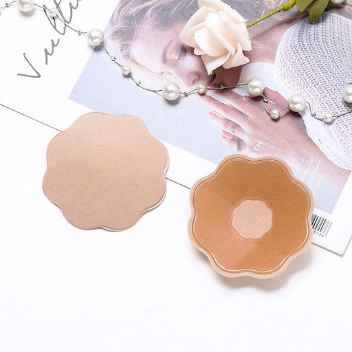 Miếng dán ngực dán ti nhũ hoa chất su tàng hình  không lộ viền siêu dính MD-003 Nude Lẻ 1 cặp - Available variant