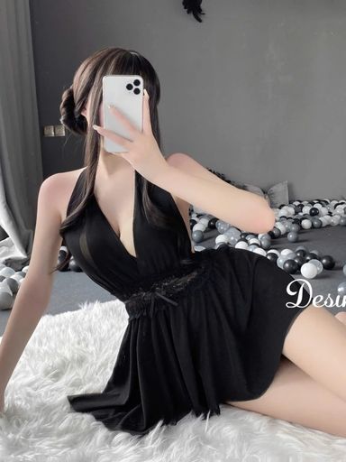 Desire Store, Váy ngủ Đầm ngủ ren phối kiểu dáng yếm kèm chip DESIRE VN-1026 - 190.000 ₫