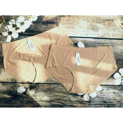 [Chất mềm] Quần lót su màu da không đường may Seamless mặc váy body QLN-0041 2 quần Đen - Available variant