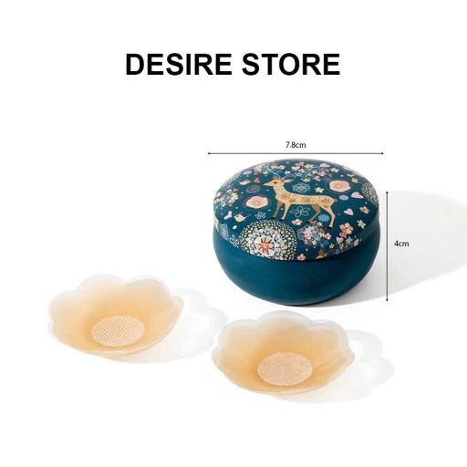 Desire Store, Miếng dán ngực hộp con huơu thiếc 4 cặp hình dán nhũ hoa DESIRE MD-006 - 85.000 ₫