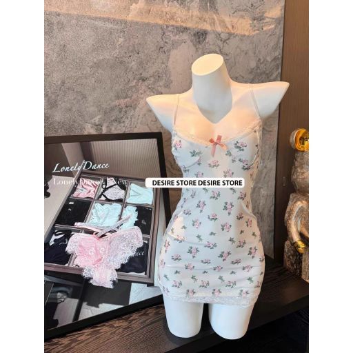 Váy ngủ mặc nhà chất thun hoạ tiết hoa DESIRE VN-8898 XL (60-70) - Available variant