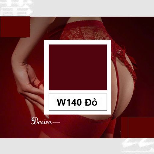Tất lưới nữ kèm đai Ren phong cách gợi cảm sexy cosplay phòng the DESIRE W140 Đỏ đai ren - Available variant