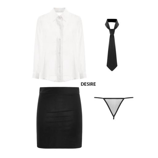 Bộ đồ ngủ Cosplay cô thư ký gợi cảm Bigsize hàng loại 1 DESIRE VN-6967 Set cơ bản XL(55-65kg) - Available variant