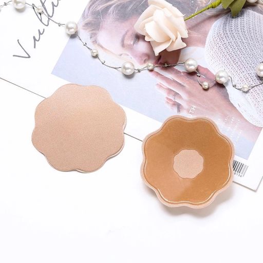 Miếng dán ngực dán ti nhũ hoa chất su tàng hình  không lộ viền siêu dính MD-003 Nude 2 cặp - Available variant
