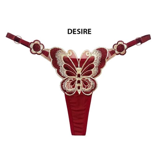 Quần lót lọt khe hình cánh bướm sexy gợi cảm QL-017 Đỏ đô 2 quần - Available variant