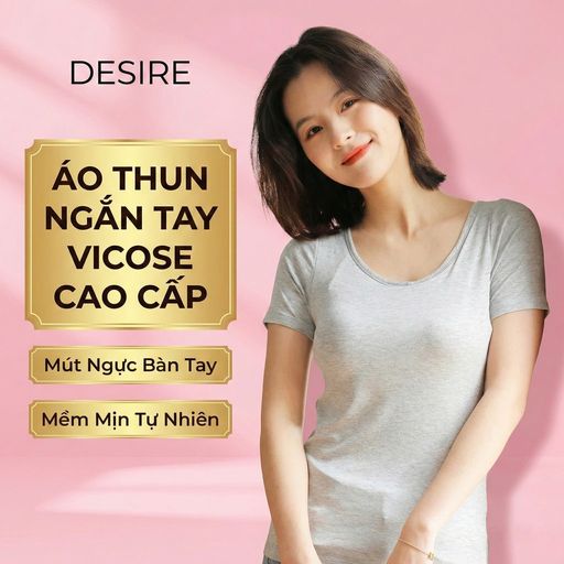 Desire Store, Áo thun ngắn tay có mút ngực thun Vicose cao cấp A2302 - 150.000 ₫